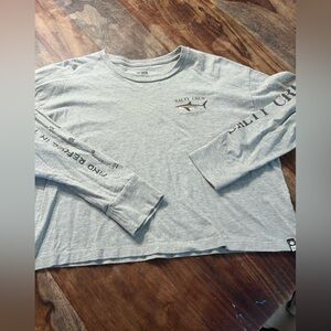 Salty Crew Heather Gray Long Sleeve Tee